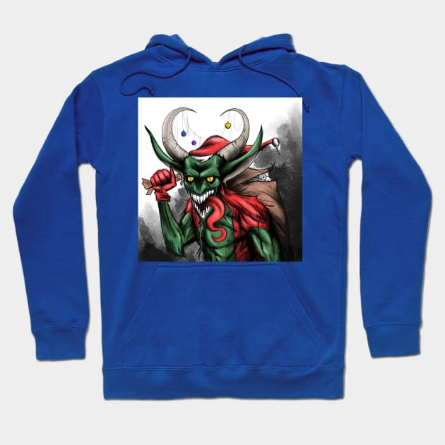 evil santa claus krampus is coming to town Hoodie by jorge_lebeau